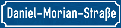 Straßenschild Daniel-Morian-Straße