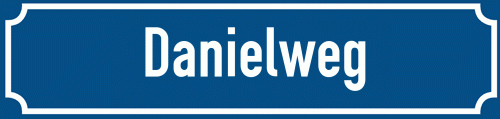 Straßenschild Danielweg