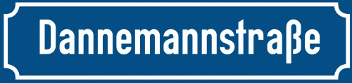 Straßenschild Dannemannstraße