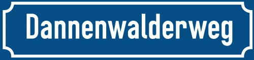 Straßenschild Dannenwalderweg zum kostenlosen Download