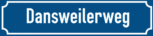 Straßenschild Dansweilerweg