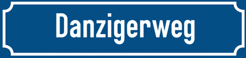 Straßenschild Danzigerweg