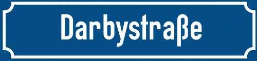 Straßenschild Darbystraße