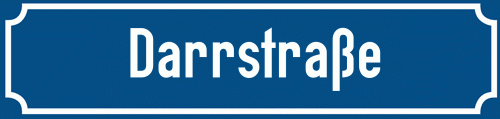 Straßenschild Darrstraße