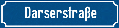 Straßenschild Darserstraße zum kostenlosen Download