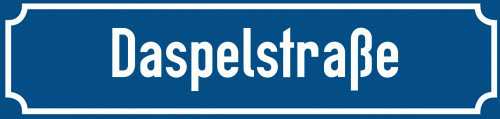 Straßenschild Daspelstraße