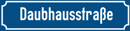 Straßenschild Daubhausstraße