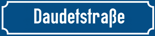 Straßenschild Daudetstraße