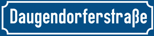 Straßenschild Daugendorferstraße