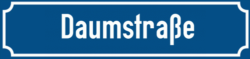 Straßenschild Daumstraße