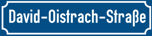 Straßenschild David-Oistrach-Straße