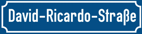 Straßenschild David-Ricardo-Straße