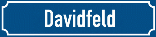 Straßenschild Davidfeld