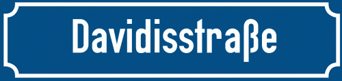 Straßenschild Davidisstraße