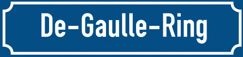 Straßenschild De-Gaulle-Ring