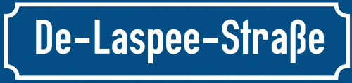 Straßenschild De-Laspee-Straße