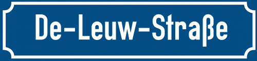 Straßenschild De-Leuw-Straße