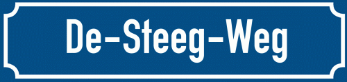 Straßenschild De-Steeg-Weg