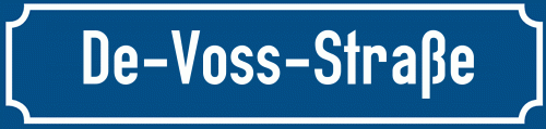 Straßenschild De-Voss-Straße