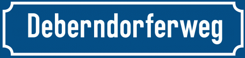 Straßenschild Deberndorferweg