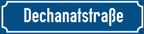 Straßenschild Dechanatstraße zum kostenlosen Download