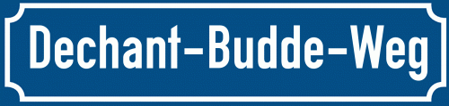 Straßenschild Dechant-Budde-Weg zum kostenlosen Download