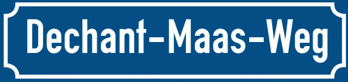 Straßenschild Dechant-Maas-Weg