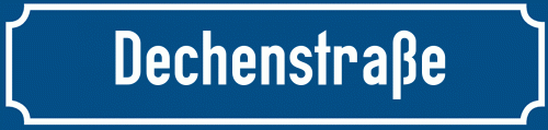 Straßenschild Dechenstraße