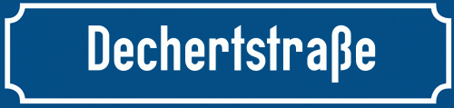Straßenschild Dechertstraße