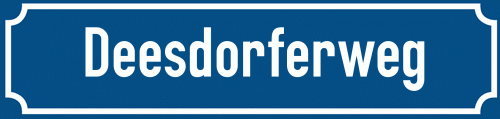 Straßenschild Deesdorferweg