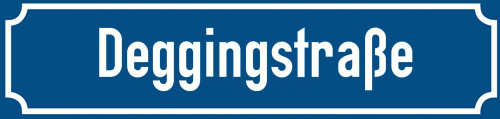 Straßenschild Deggingstraße