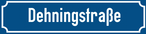 Straßenschild Dehningstraße