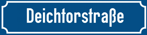 Straßenschild Deichtorstraße zum kostenlosen Download