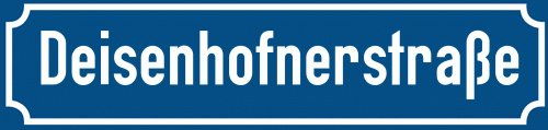 Straßenschild Deisenhofnerstraße zum kostenlosen Download