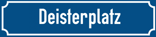 Straßenschild Deisterplatz
