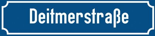 Straßenschild Deitmerstraße