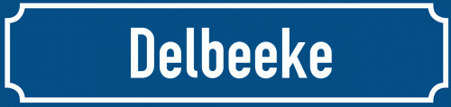 Straßenschild Delbeeke