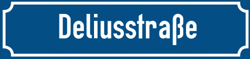 Straßenschild Deliusstraße