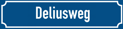 Straßenschild Deliusweg