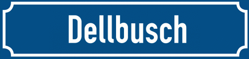 Straßenschild Dellbusch