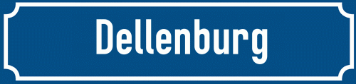 Straßenschild Dellenburg