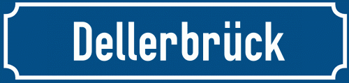 Straßenschild Dellerbrück