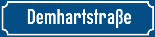 Straßenschild Demhartstraße