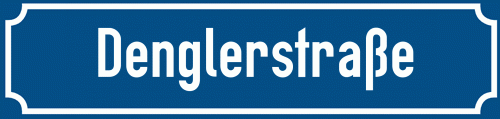 Straßenschild Denglerstraße zum kostenlosen Download