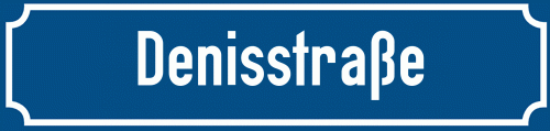 Straßenschild Denisstraße