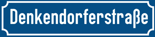 Straßenschild Denkendorferstraße zum kostenlosen Download