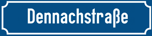 Straßenschild Dennachstraße zum kostenlosen Download