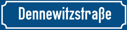 Straßenschild Dennewitzstraße zum kostenlosen Download
