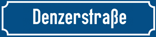 Straßenschild Denzerstraße