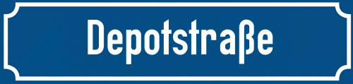 Straßenschild Depotstraße